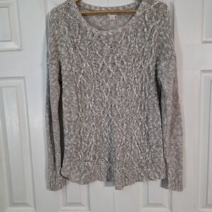 Mossimo Supply Co. Two-Tone Neutral Open Knit Sweater